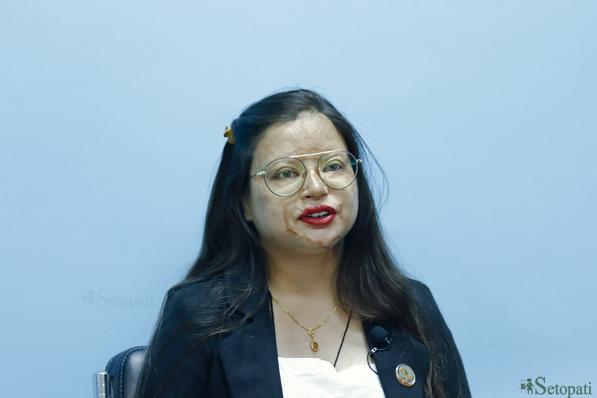 प्रतिनिधि सभा सदस्य विन्दबासिनी कंशाकार। तस्बिर: नवीनबाबु गुरूङ/सेतोपाटी।